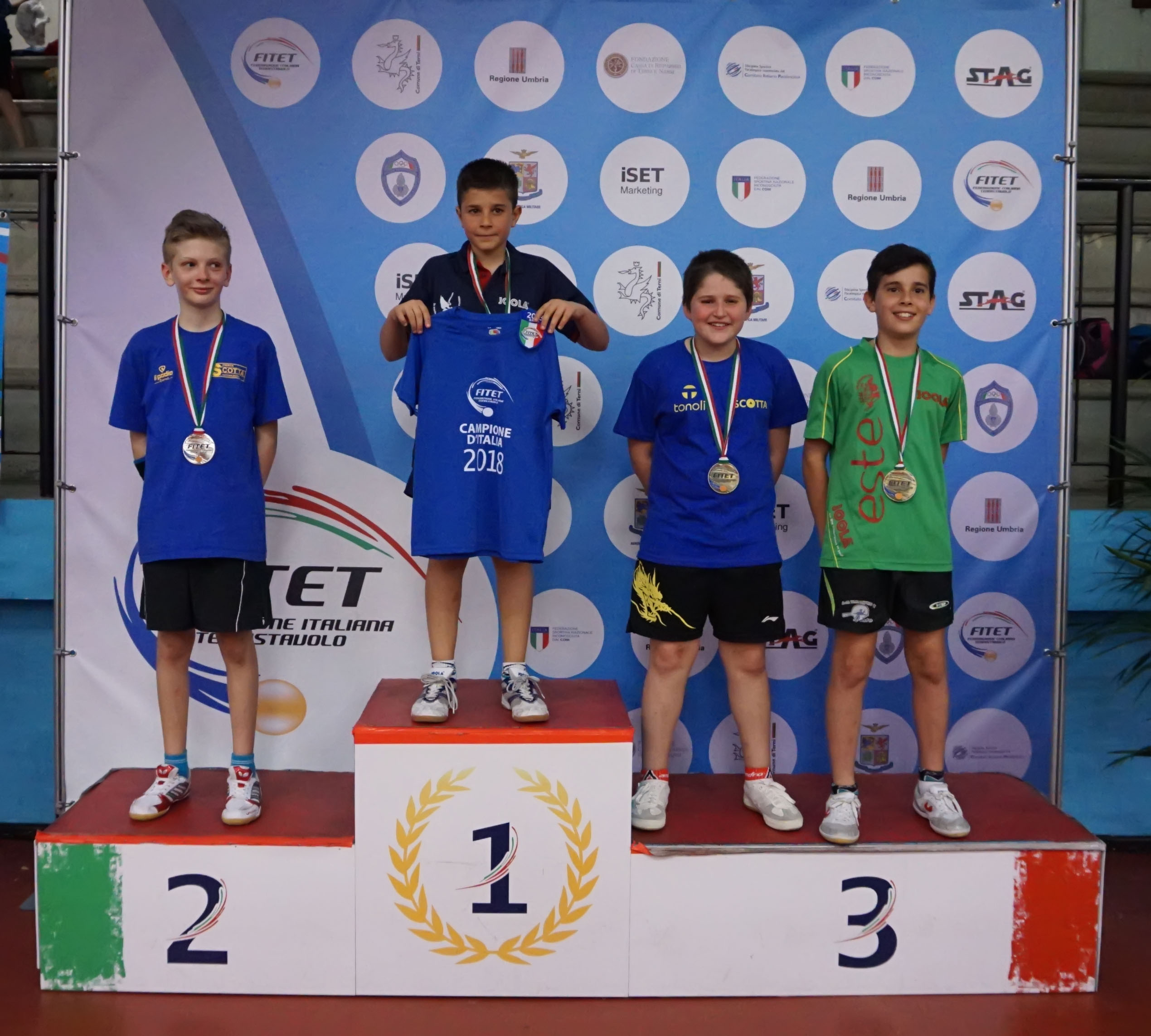 Podio Singolare Maschile Giovanissimi Terni 2018