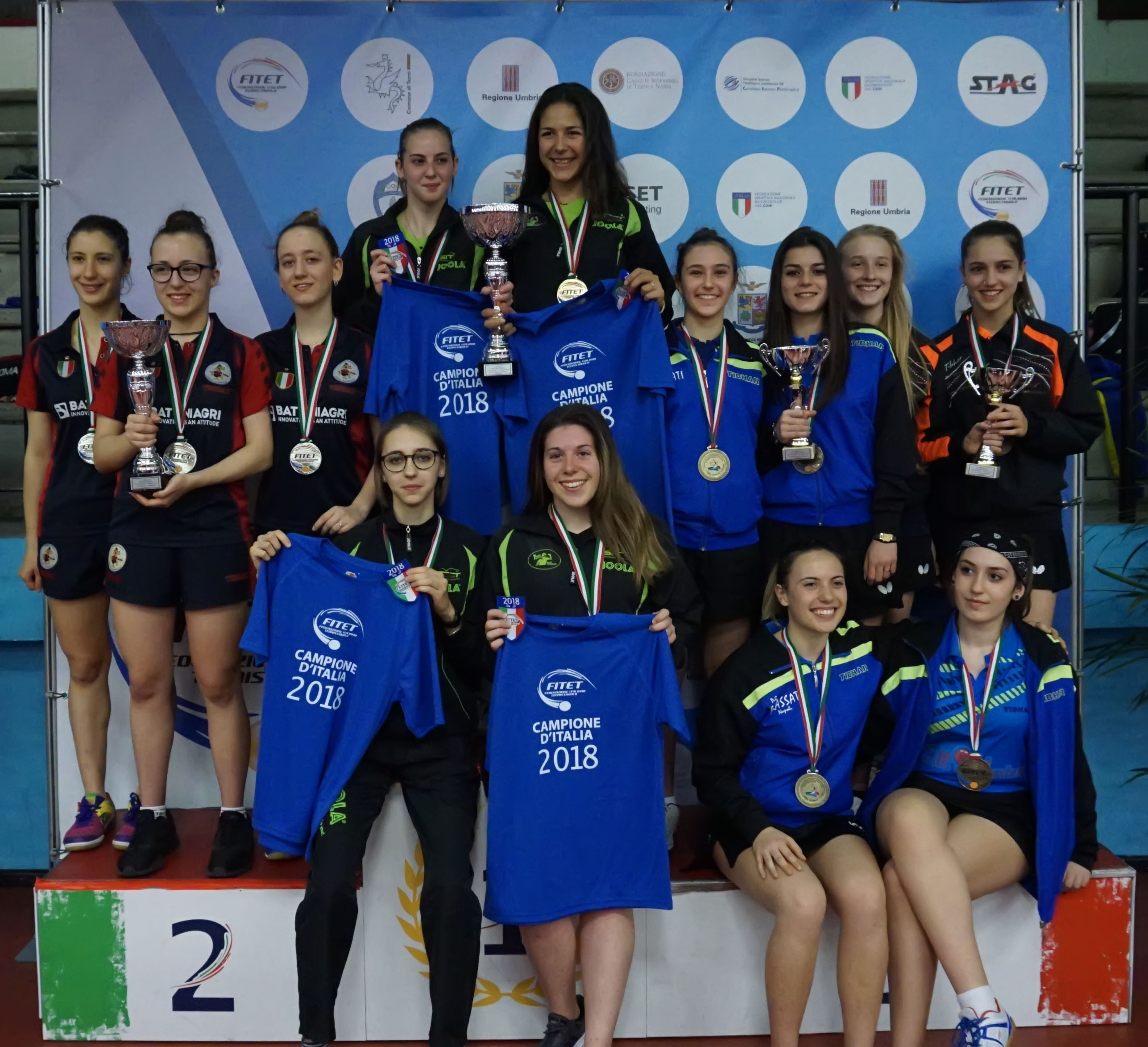 Podio Squadre Femminile Juniores Terni 2018