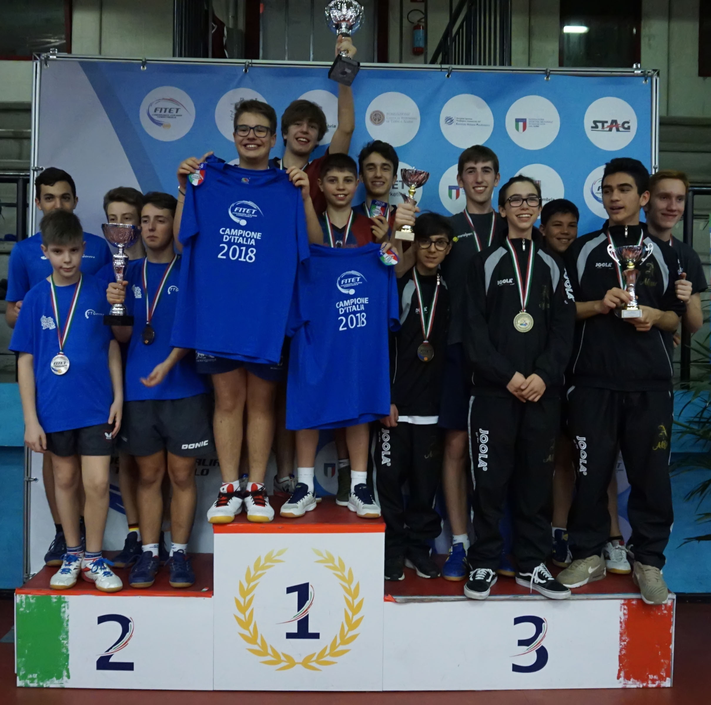 Podio Squadre Maschile Allievi Terni 2018