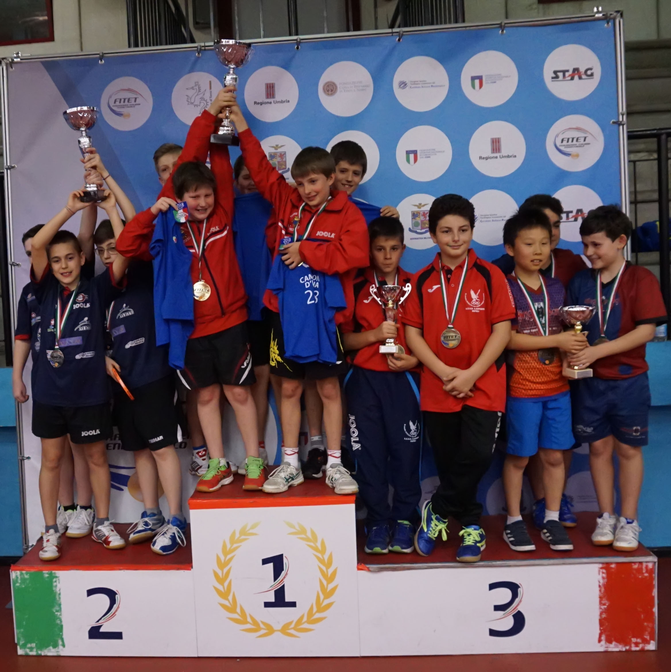 Podio Squadre Maschile GIovanissimi Terni 2018