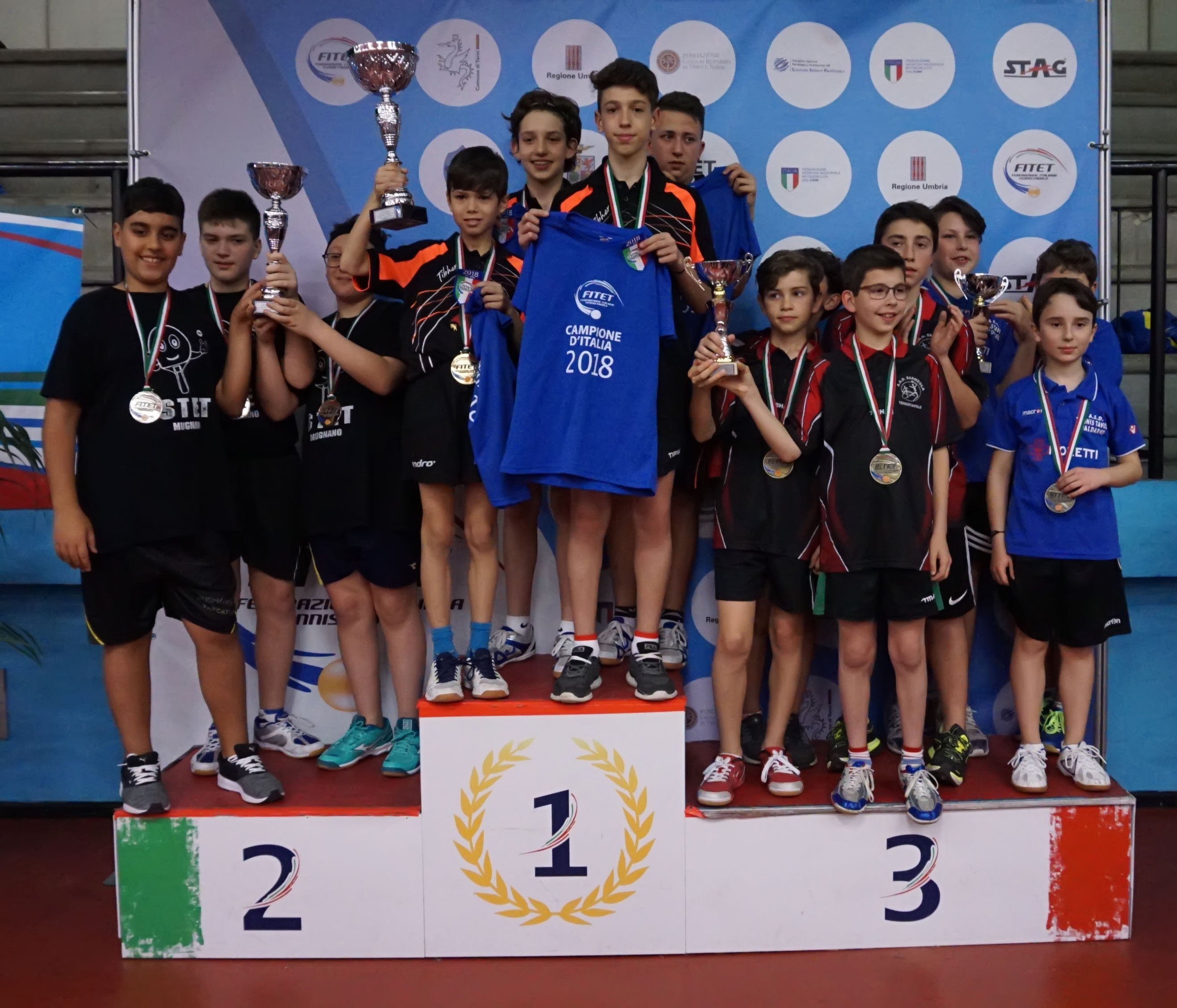 Podio Squadre Maschile Ragazzi Terni 2018