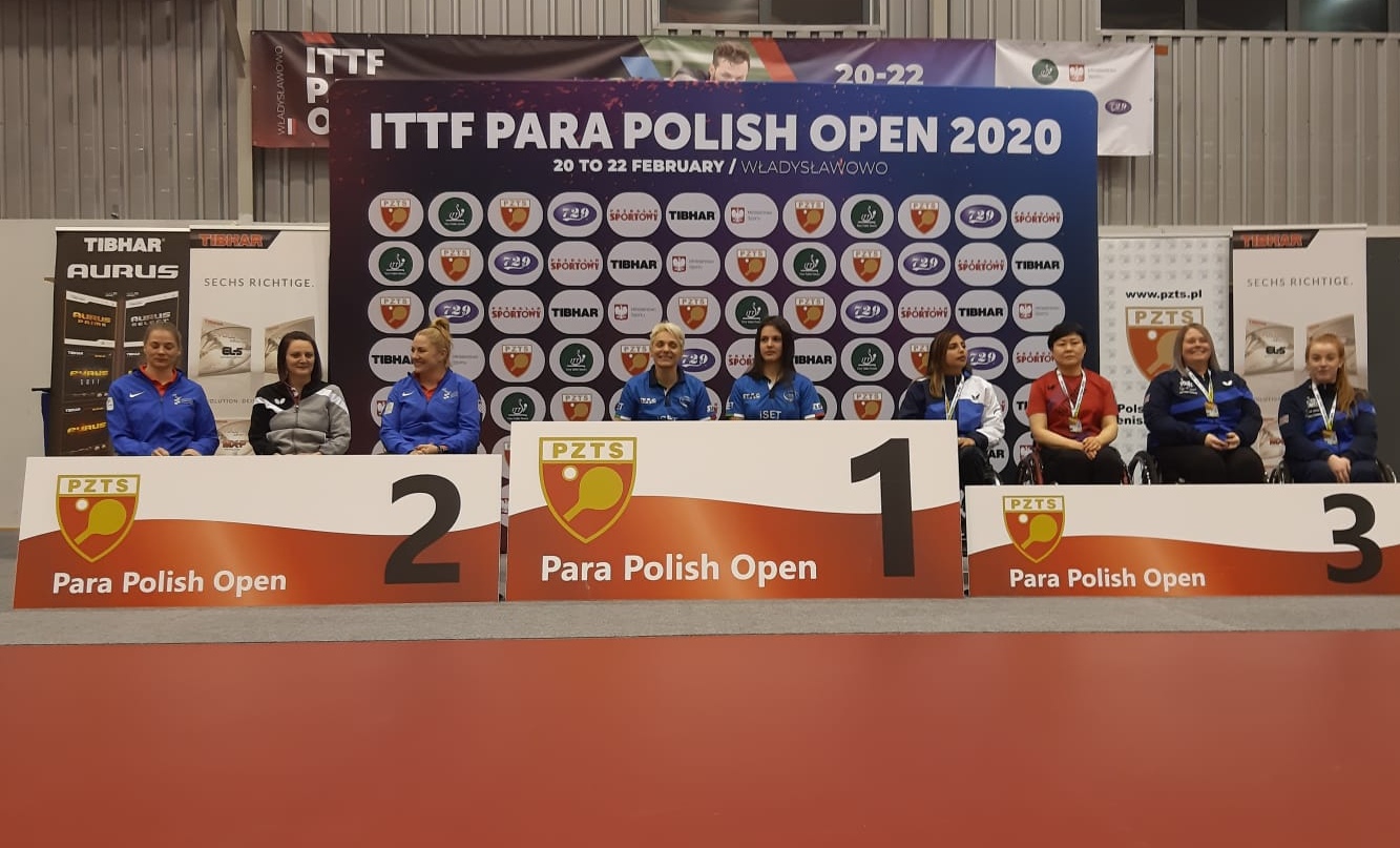 Podio a squadre classe 2 5 femminile Open di Polonia paralimpico 2020