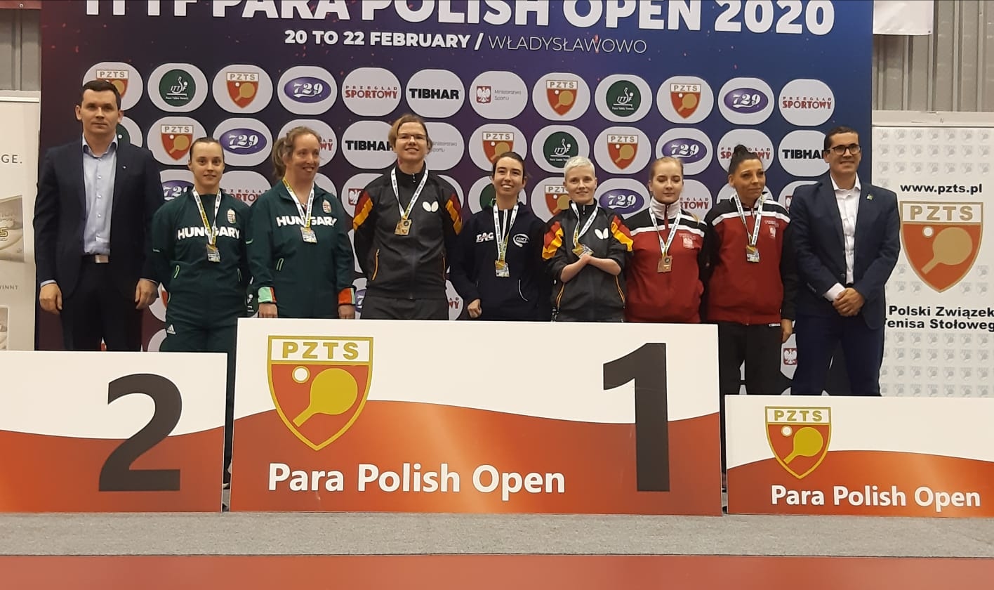 Podio a squadre classe 6 8 femminile Open di Polonia paralimpico 2020