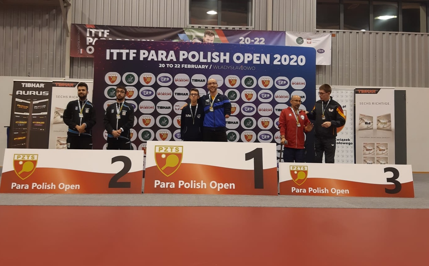 Podio a squadre classe 6 maschile Open di Polonia paralimpico 2020