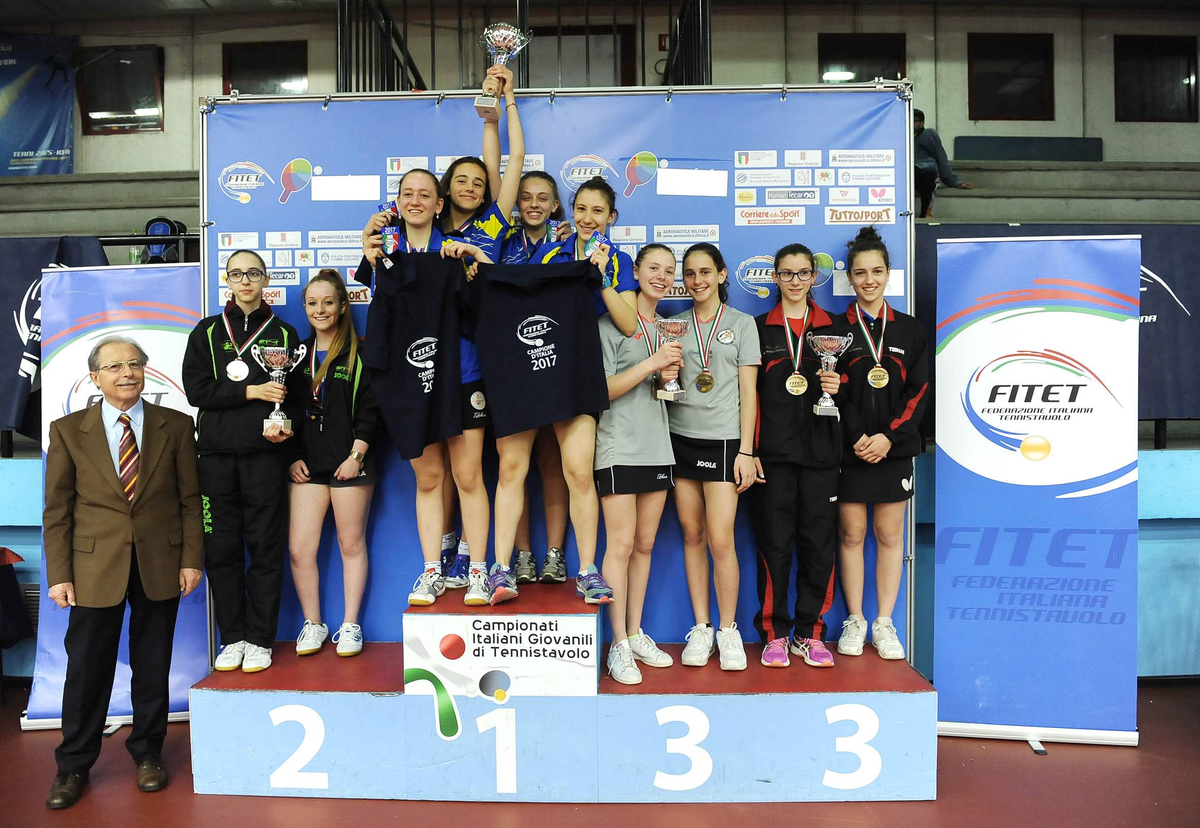 Podio a squadre femminile Allieve Terni 2017