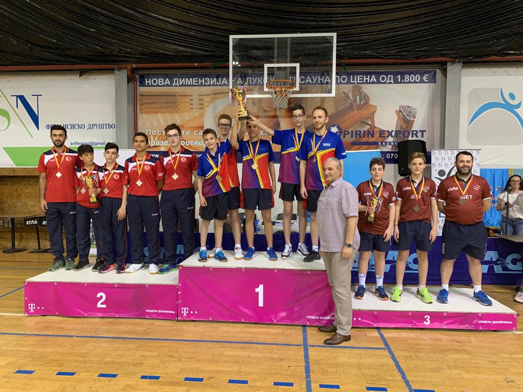 Podio a squadre maschile Youth Balkan Championships 2019