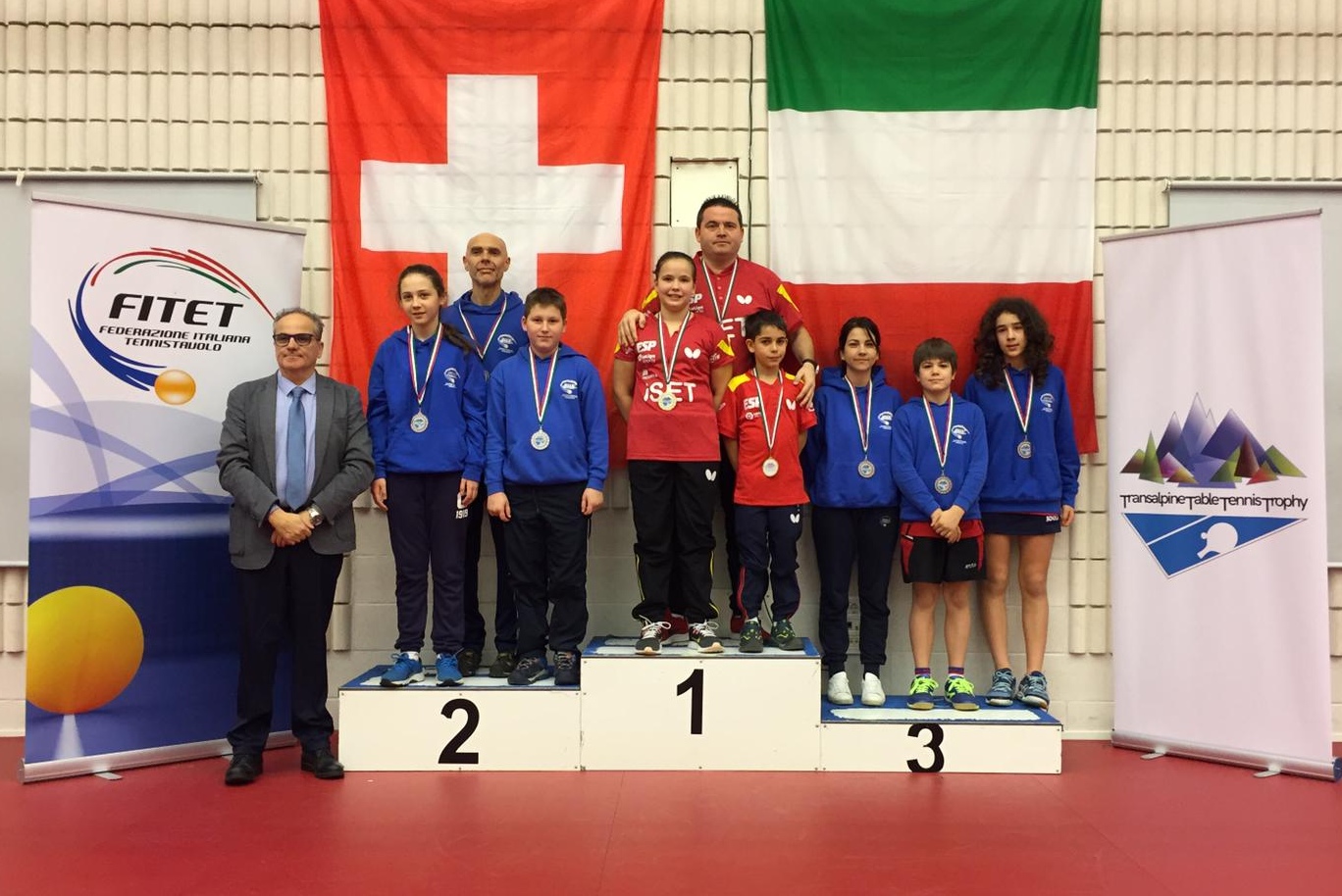 Podio a squadre miste Trofeo Transalpino 2020