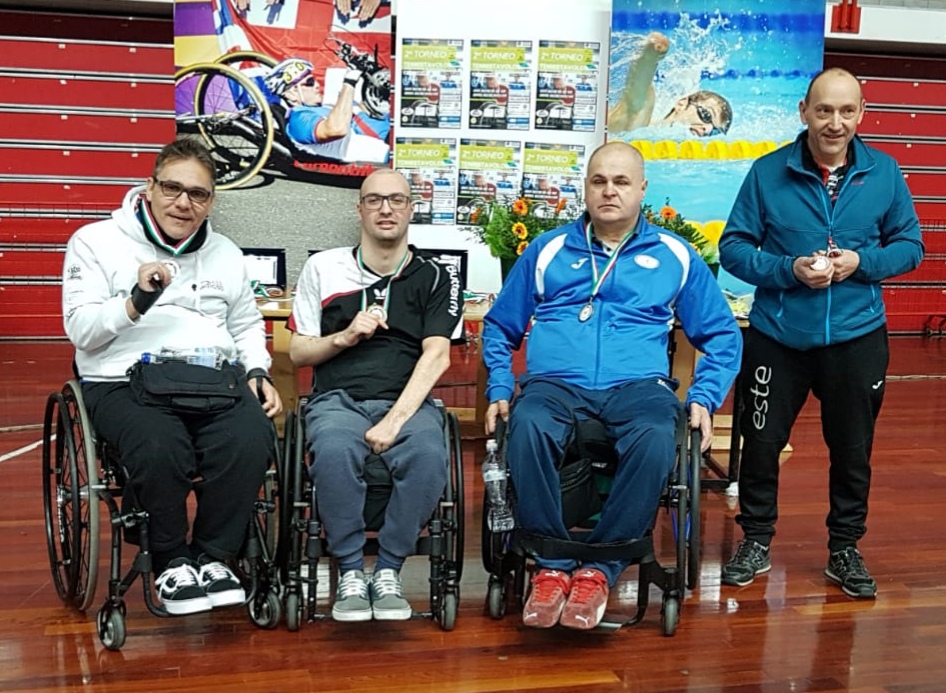 Podio classe 1 torneo paralimpico di Brescia gennaio 2019