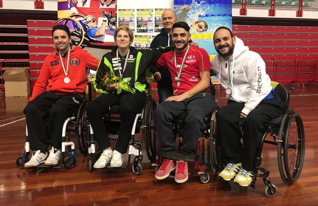 Podio classe 2 torneo paralimpico di Brescia gennaio 2019