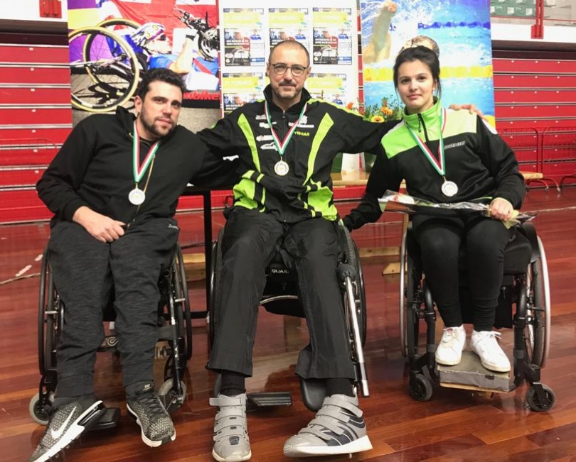 Podio classe 4 torneo paralimpico di Brescia gennaio 2019