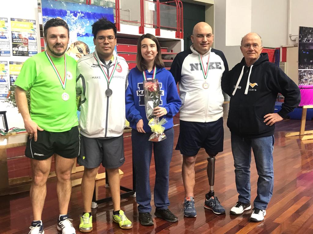 Podio classe 8 torneo paralimpico di Brescia gennaio 2019