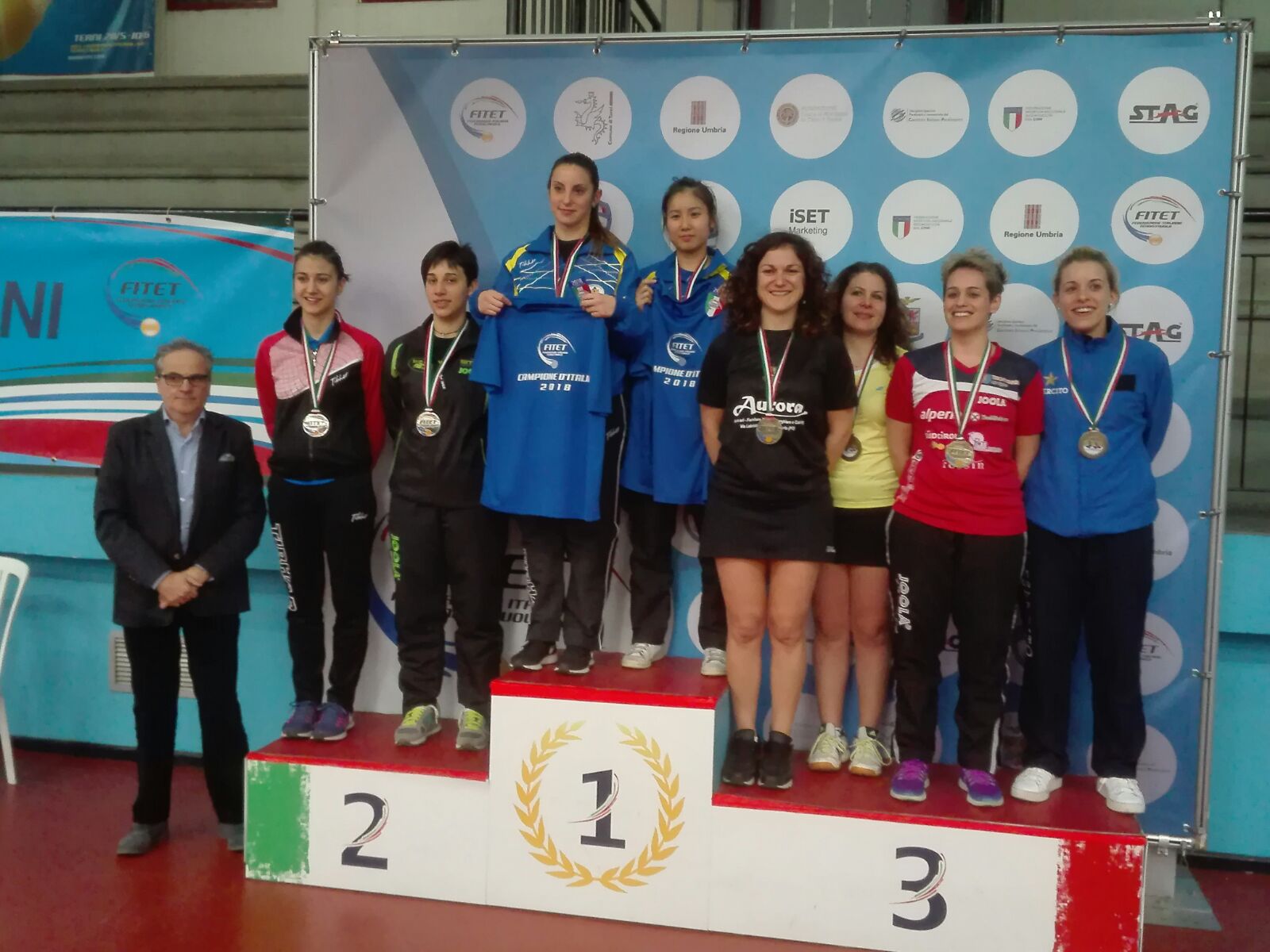 Podio doppio femminile Assoluto Terni 2018