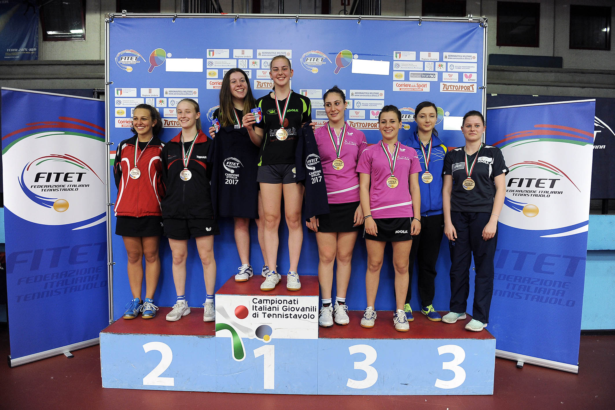 Podio doppio femminile Juniores Terni 2017