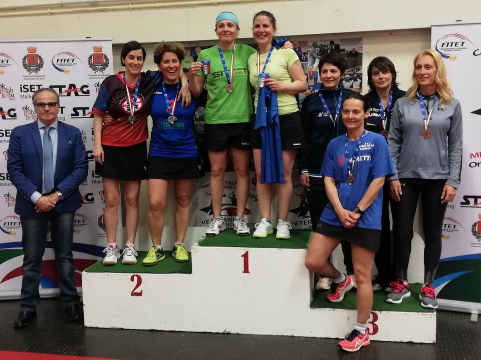 Podio doppio femminile Over 40 Orbetello 2019