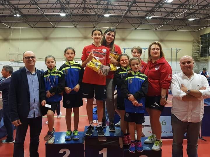 Podio doppio femminile di quinta categoria Monopoli aprile 2018