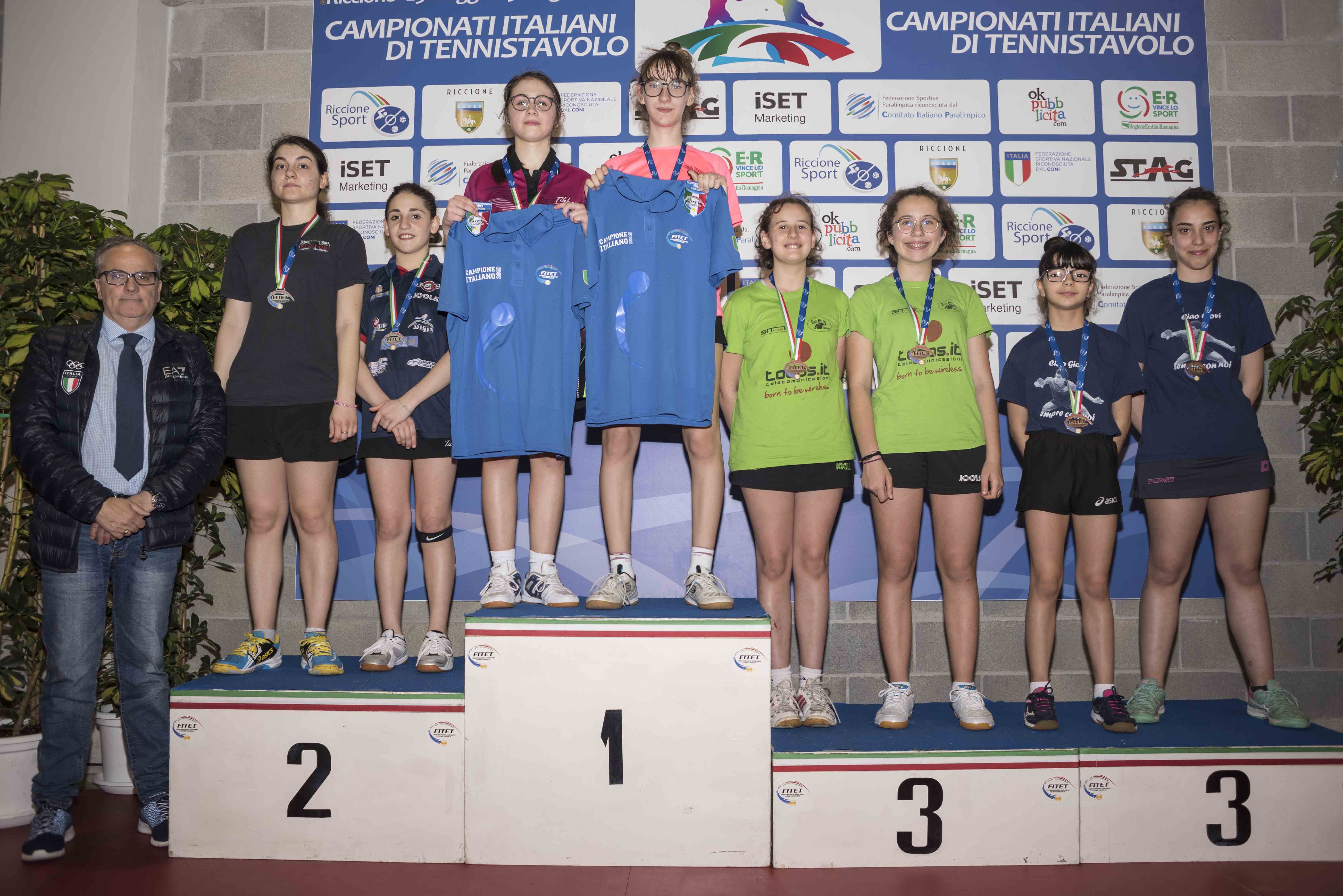Podio doppio femminile di quinta categoria Riccione 2019