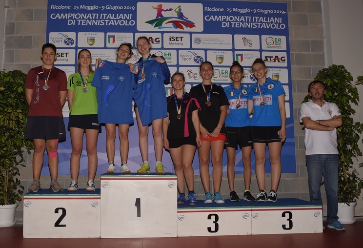 Podio doppio femminile di terza categoria Riccione 2019