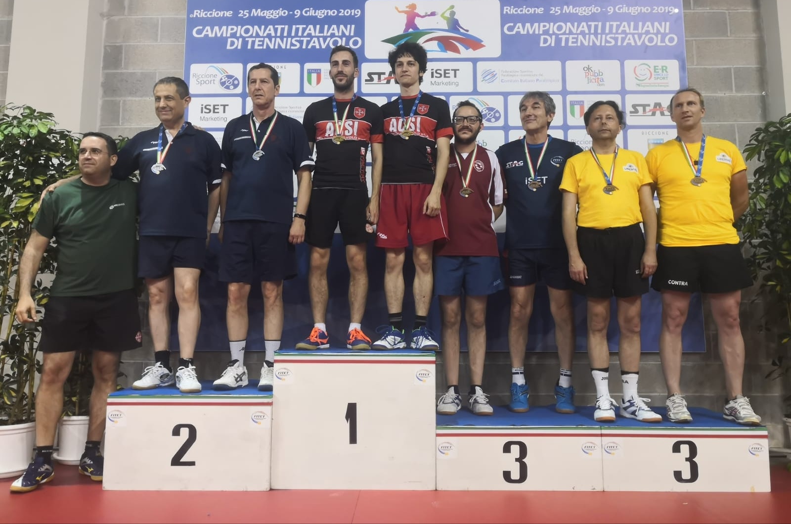 Podio doppio maschile EPS Riccione 2019