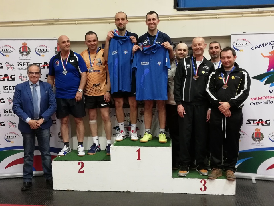 Podio doppio maschile Over 40 Orbetello 2019