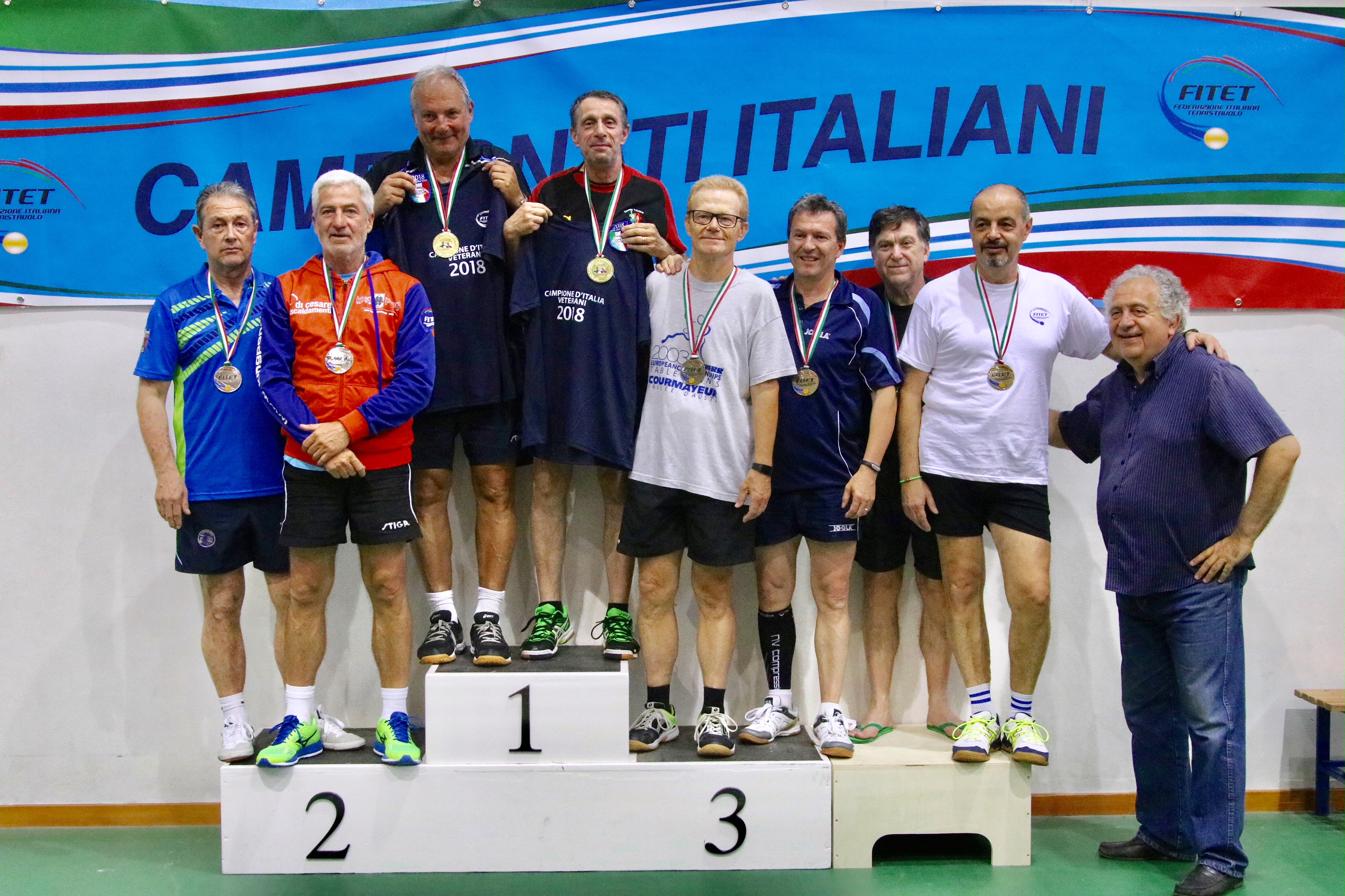 Podio doppio maschile Over 60 Porto Santo Stefano 2018