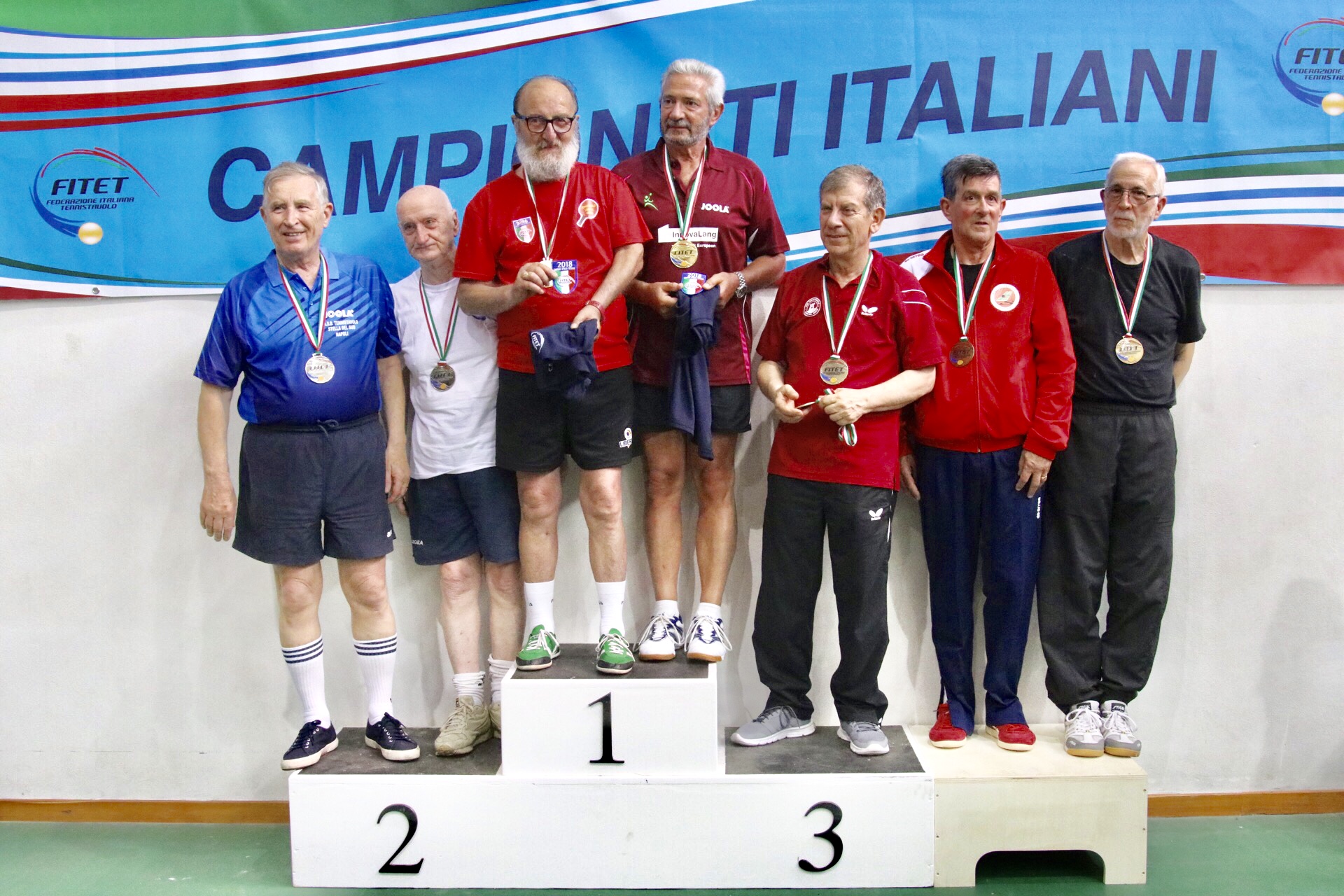 Podio doppio maschile Over 70 Porto Santo Stefano 2018