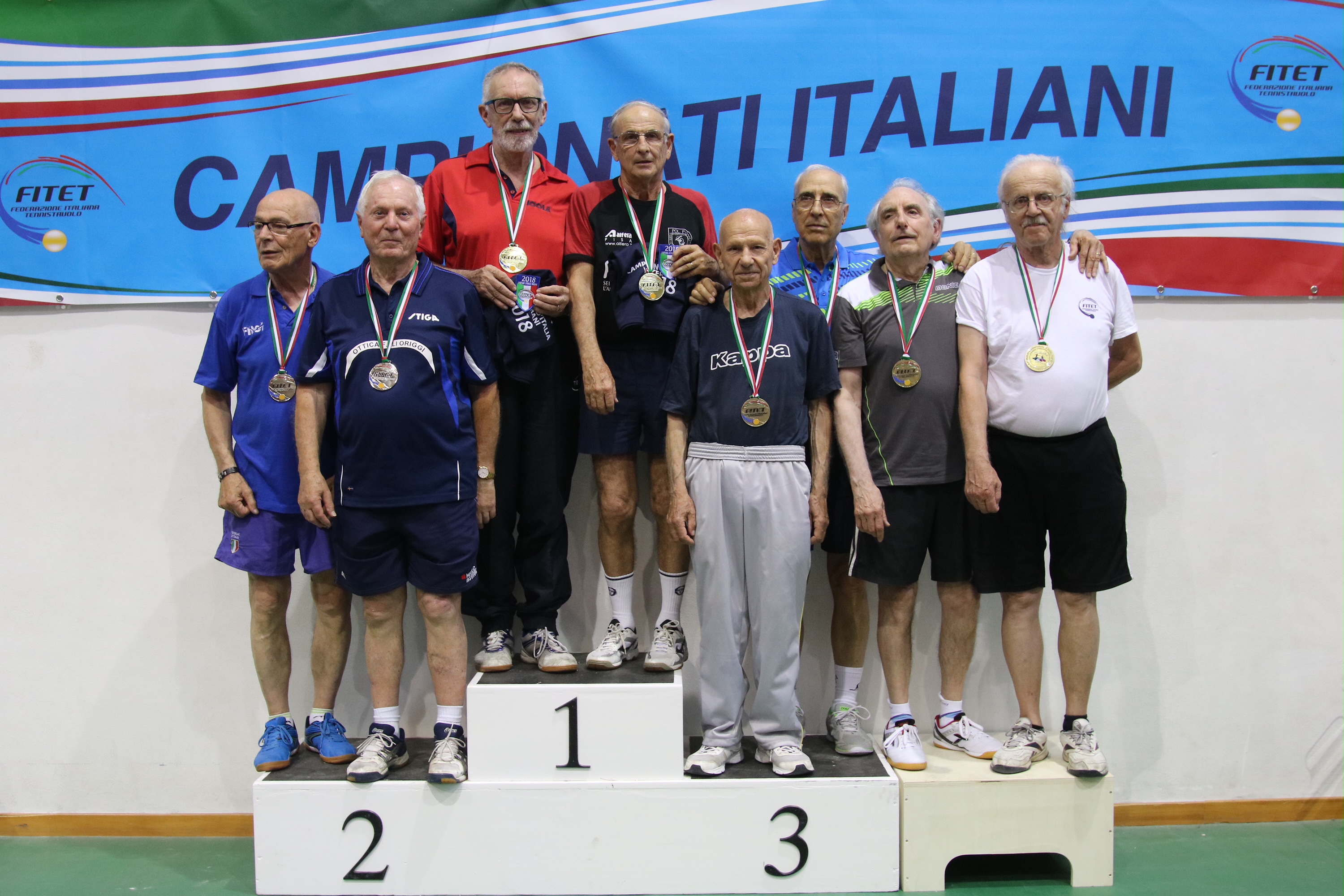 Podio doppio maschile Over 75 Porto Santo Stefano 2018