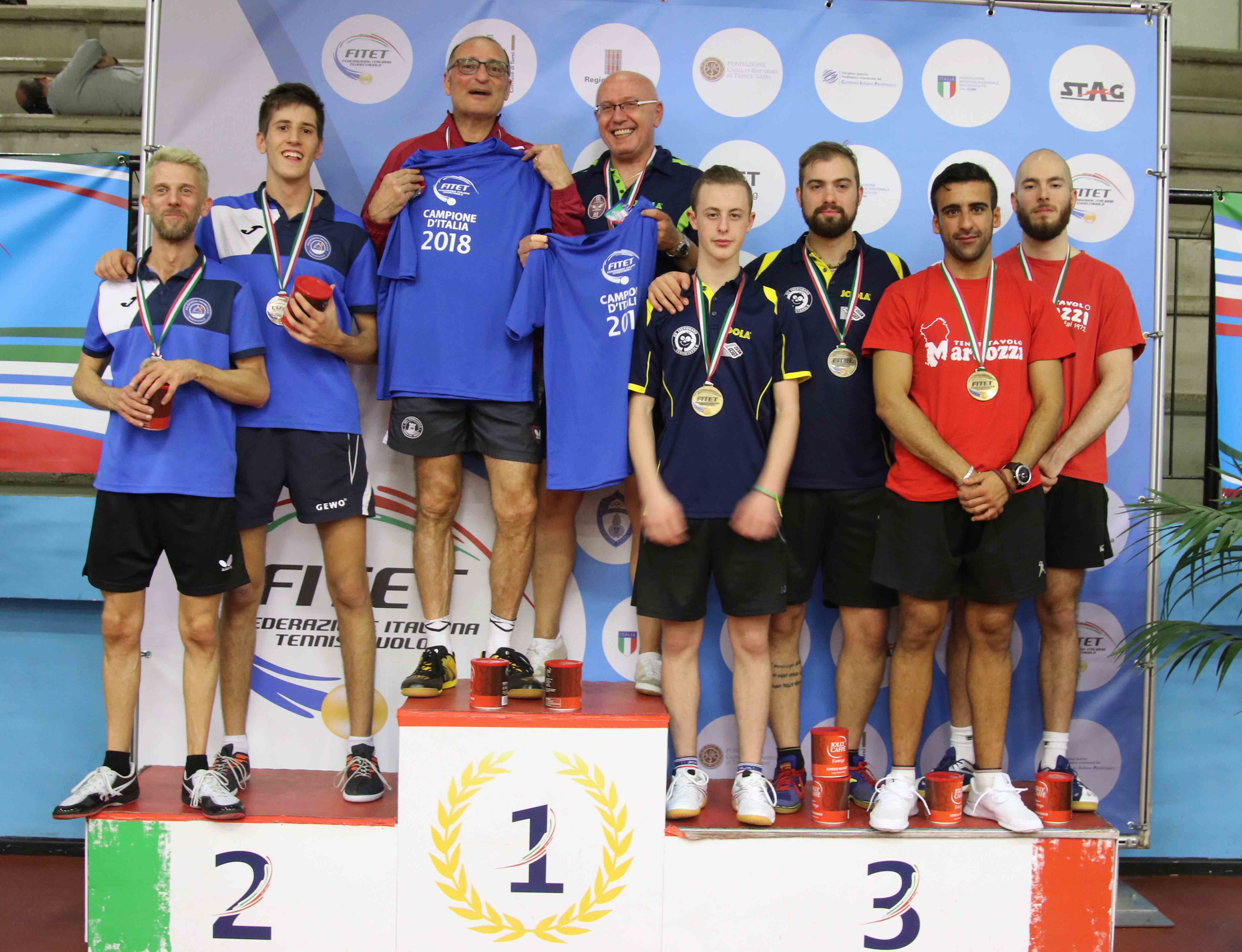 Podio doppio maschile di terza categoia 2018