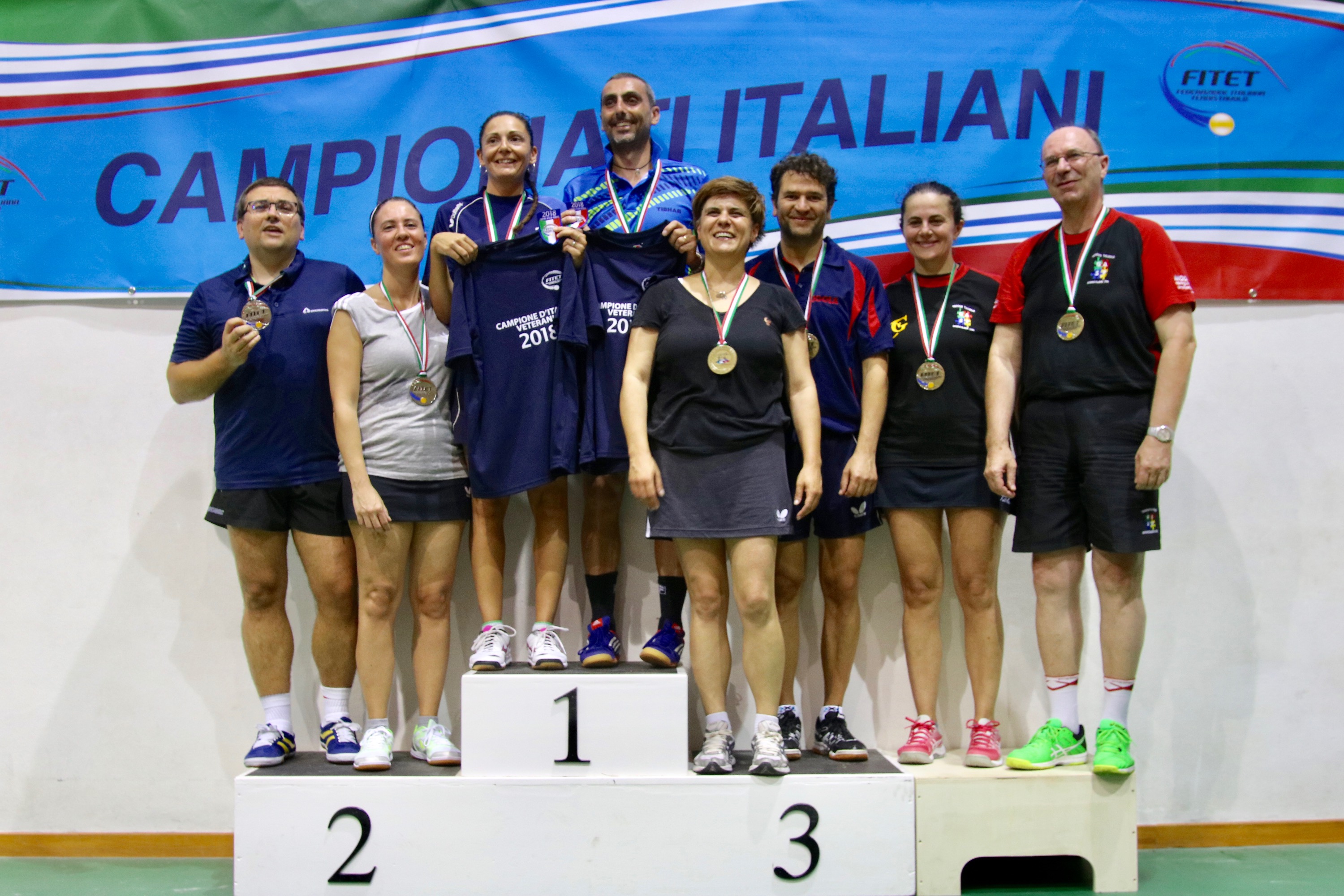 Podio doppio misto Over 40 Porto Santo Stefano 2018