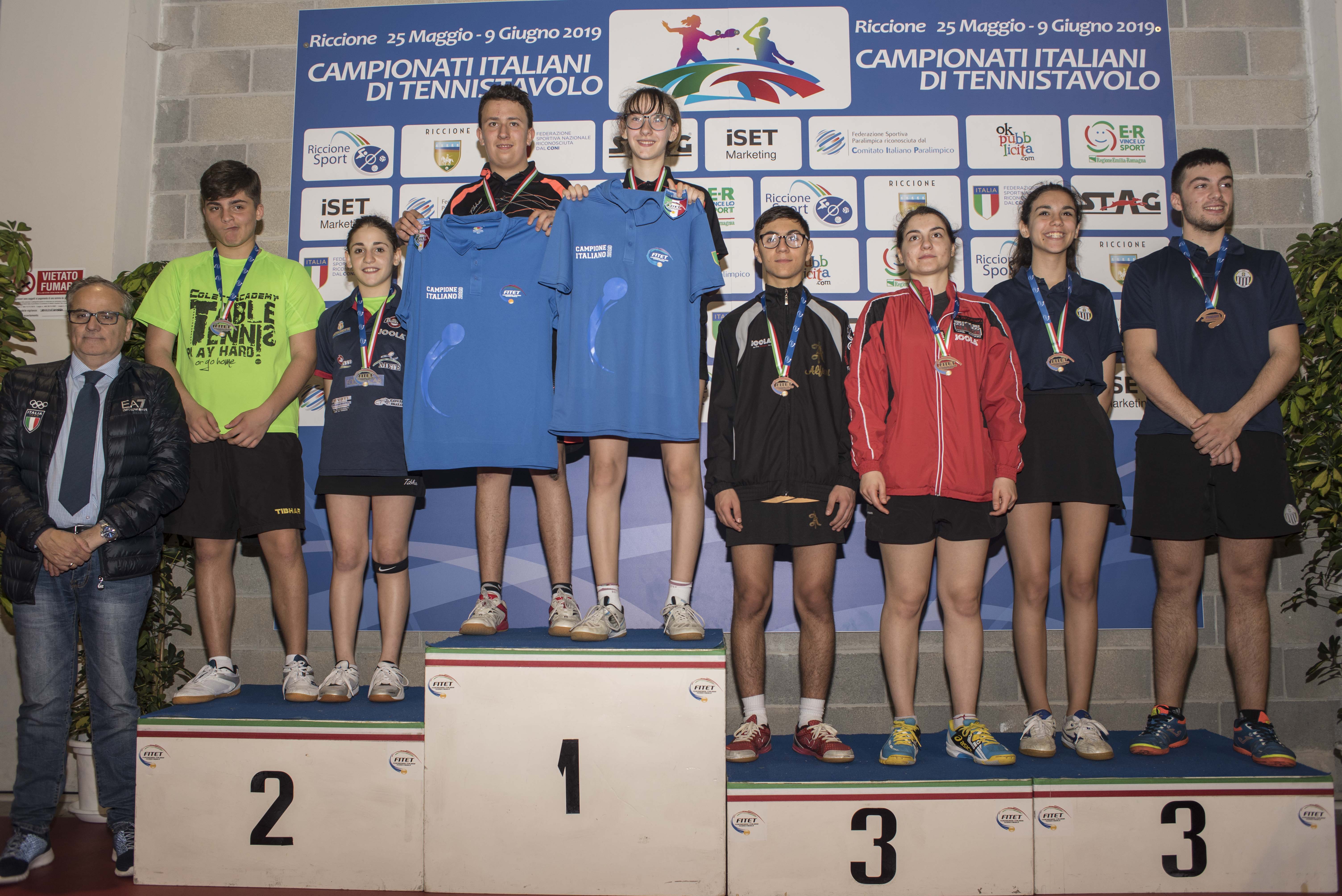 Podio doppio misto di quinta categoria Riccione 2019 2