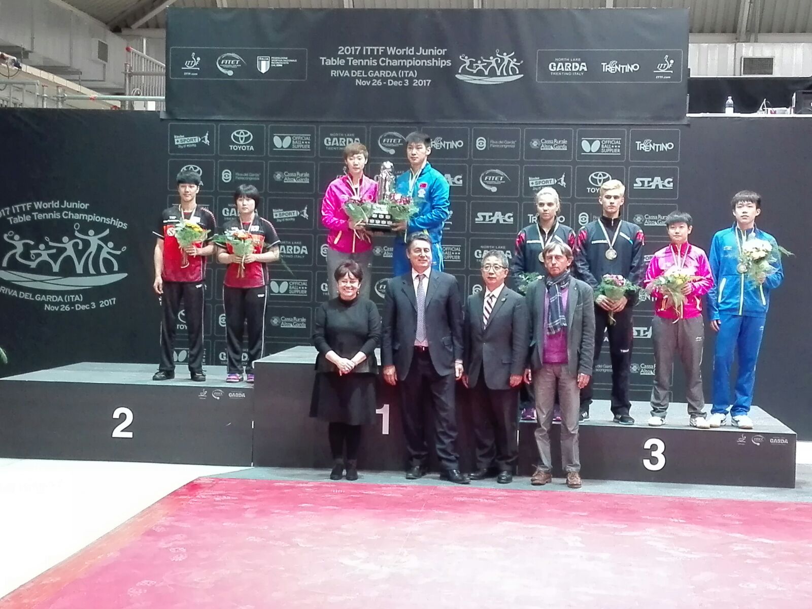 Podio misto Mondiali Juniores di Riva del Garda