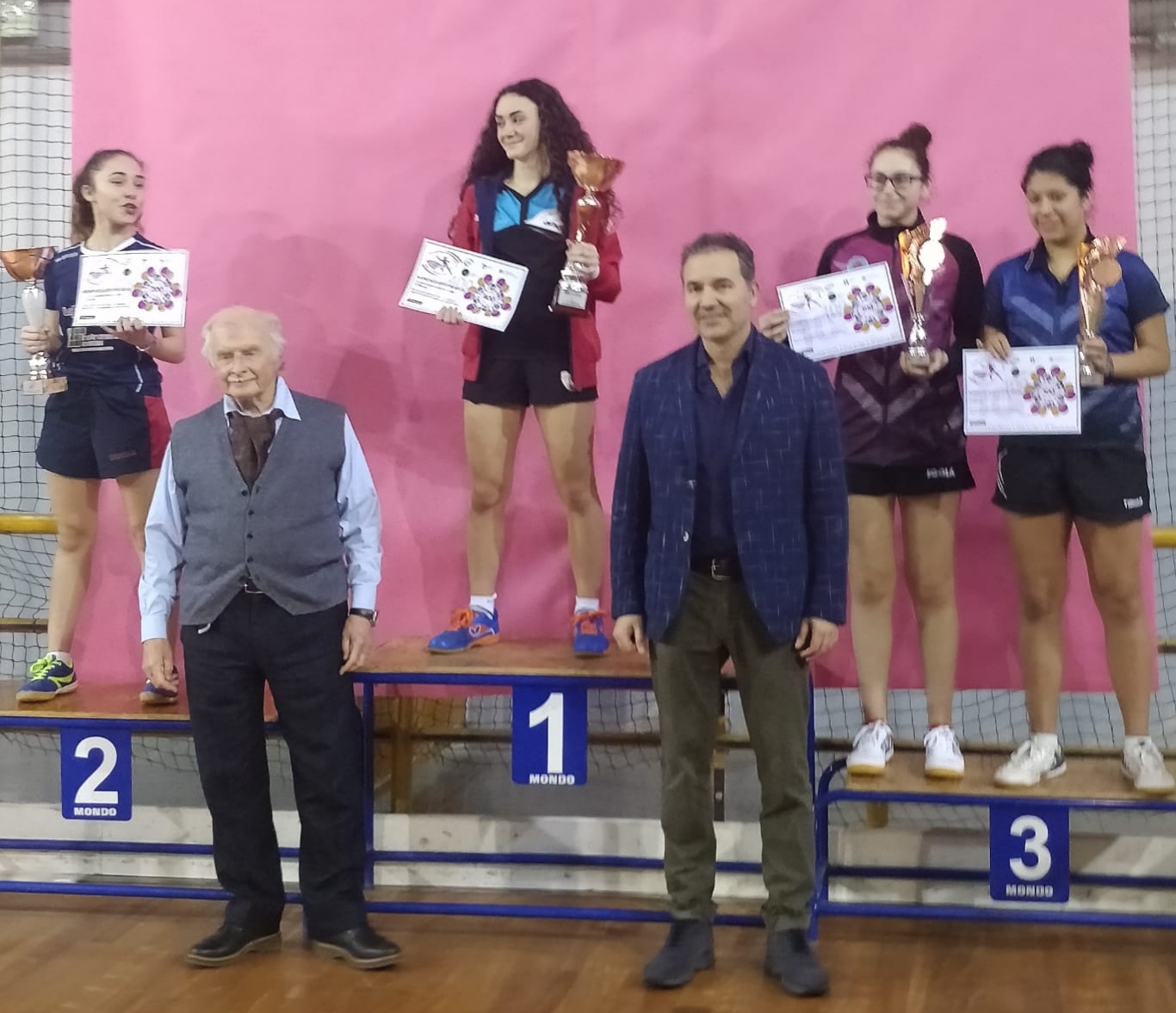 Podio quarta categoria Giornate Rosa Prato febbraio 2019