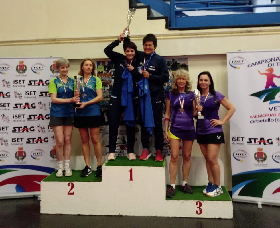 Podio serie A1 femminile Veterani Orbetello 2019