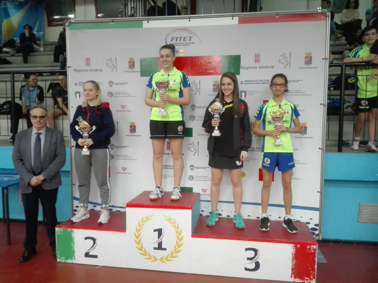 Podio singolare Allieve Terni febbraio 2018