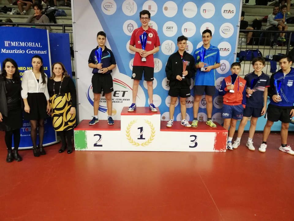 Podio singolare Allievi Terni dicembre 2018