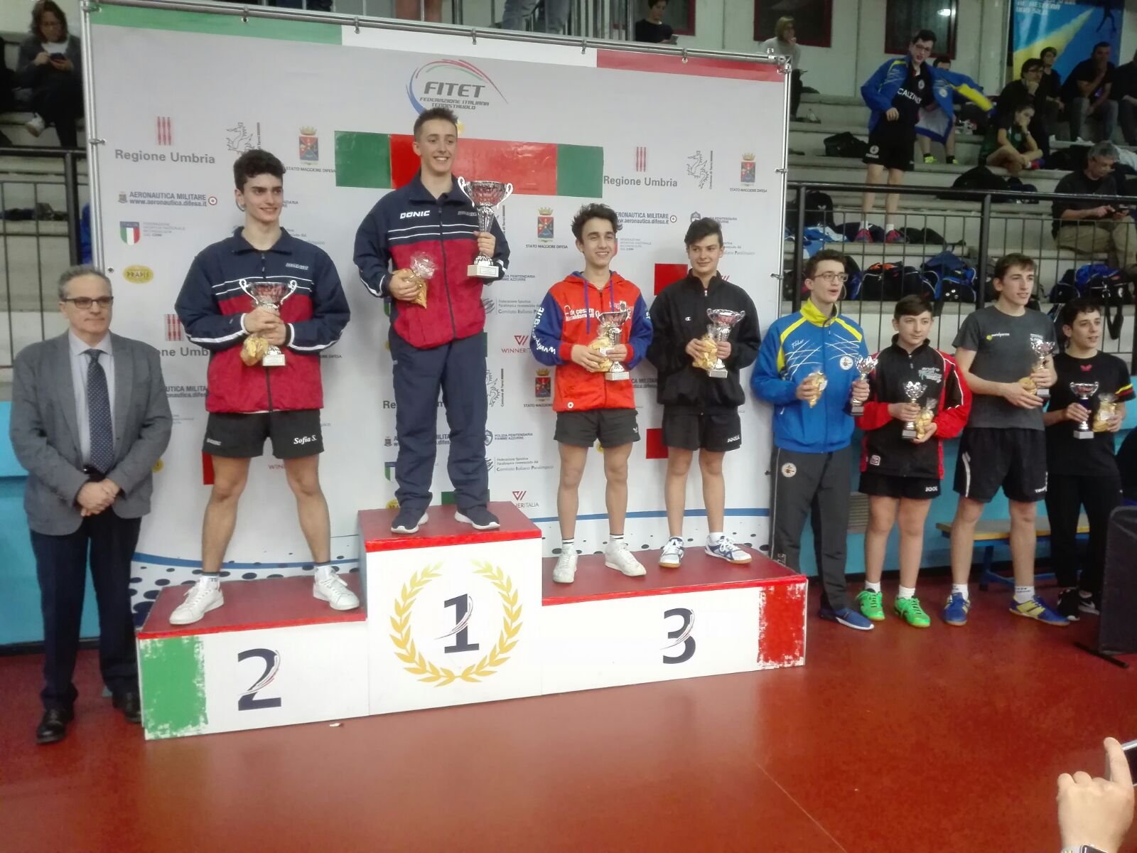 Podio singolare Allievi febbraio 2018