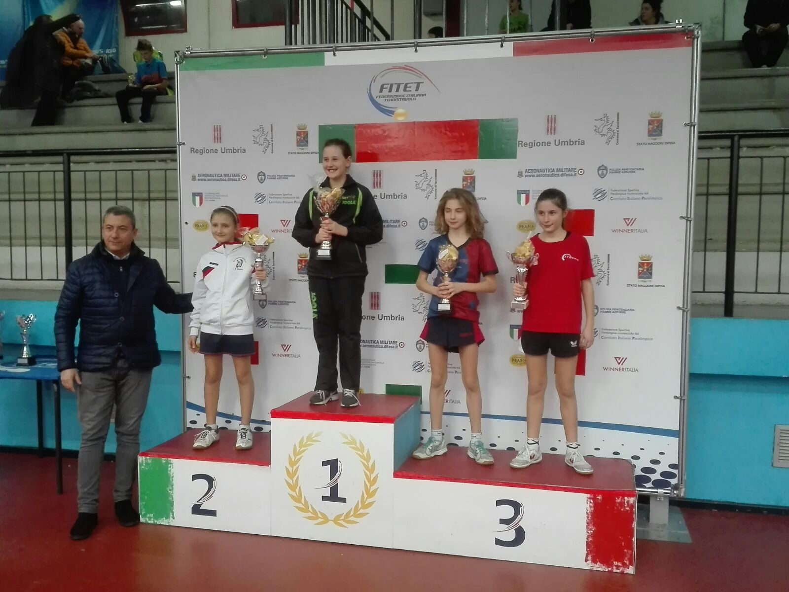 Podio singolare Giovanissime Terni febbraio 2018