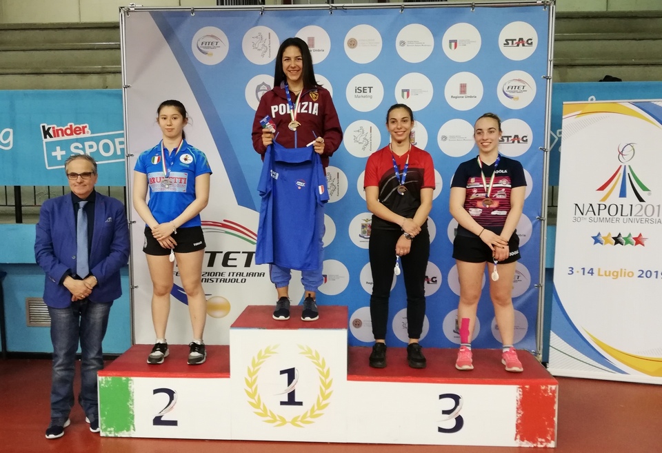 Podio singolare Juniores femminile Terni 2019