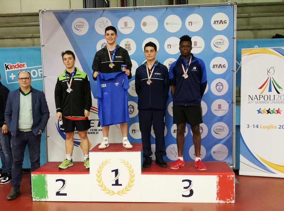 Podio singolare Juniores maschile Terni 2019