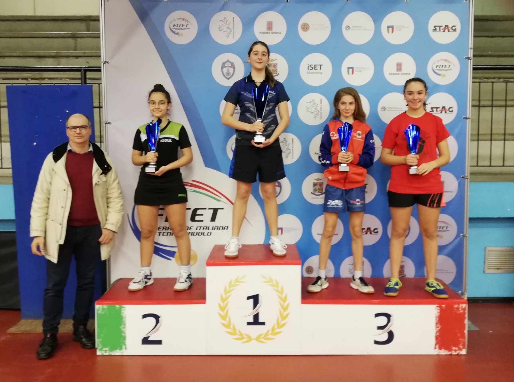 Podio singolare Ragazze Terni dicembre 2018