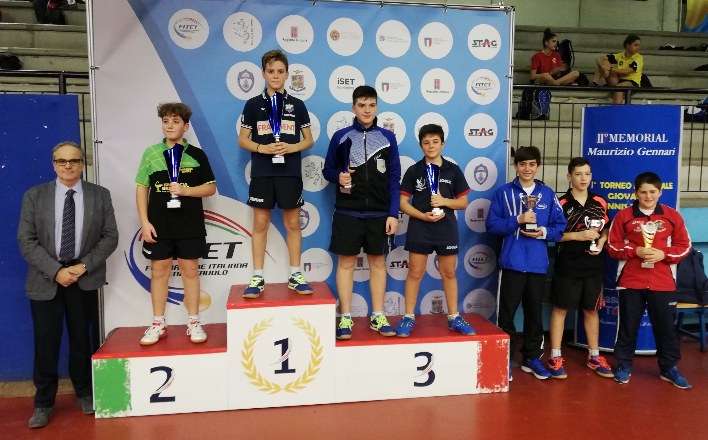 Podio singolare Ragazzi Terni dicembre 2018