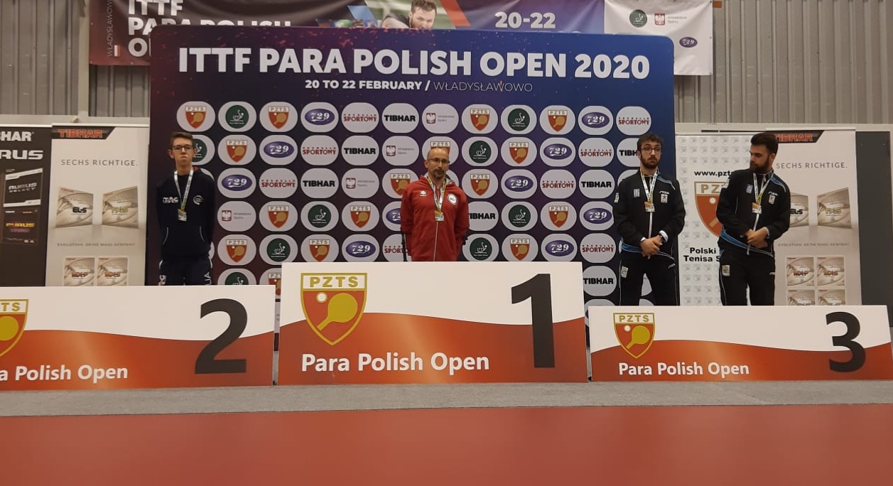 Podio singolare classe 6 maschile Open di Polonia paralimpico 2020