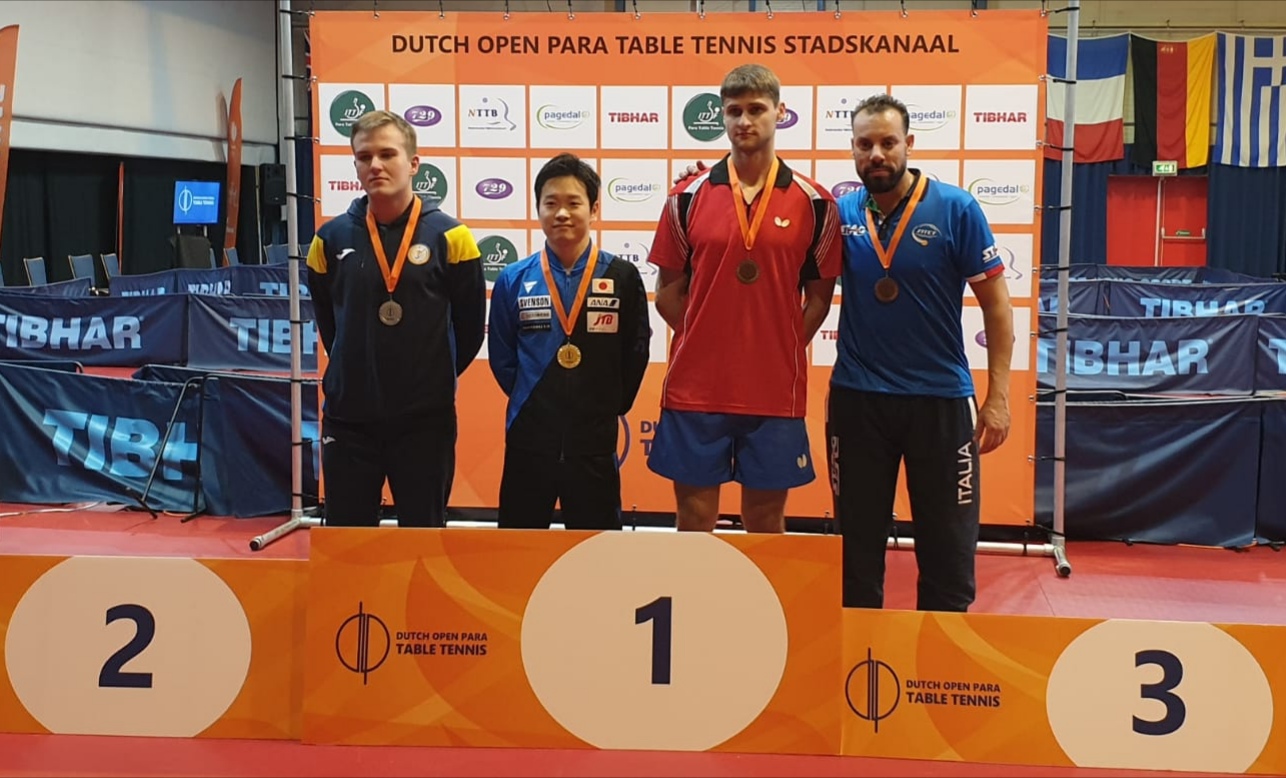 Podio singolare di classe 9 Open di Olanda paralimpico 2019