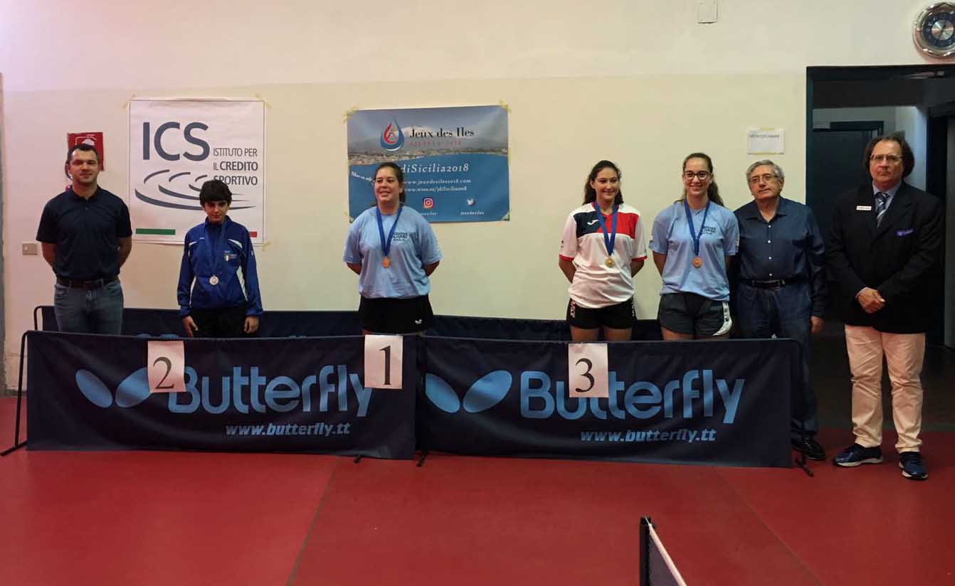 Podio singolare femminile Catania 2018