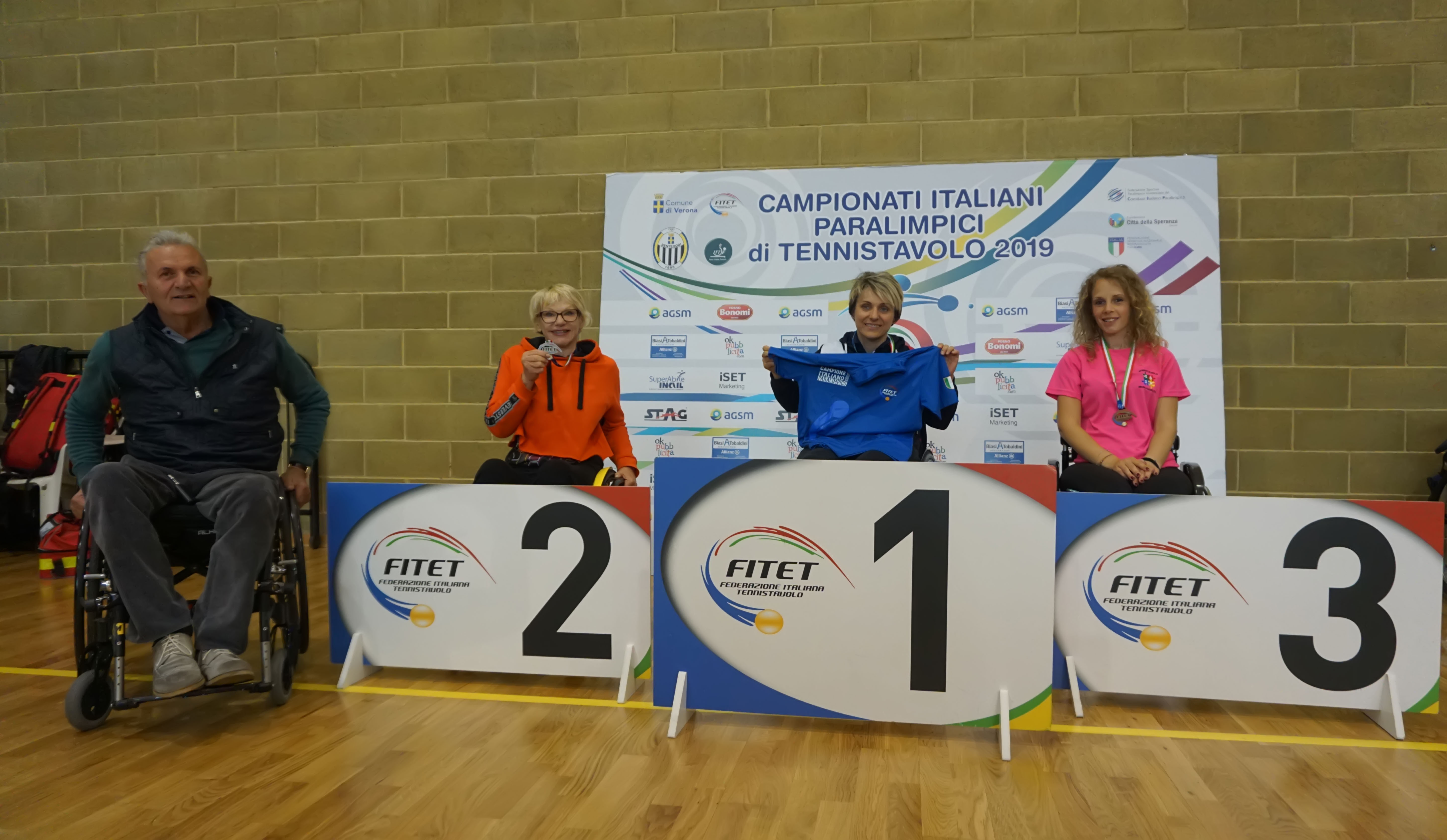 Podio singolare femminile Classe 3 Verona 2019