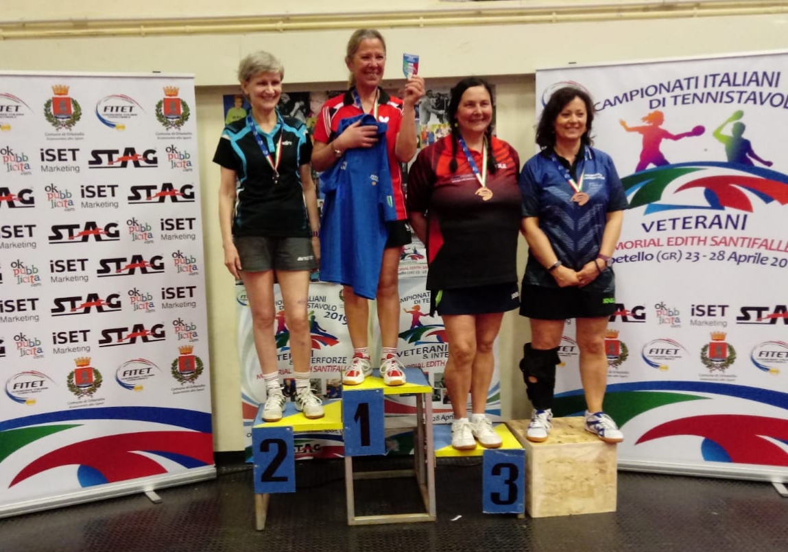 Podio singolare femminile Master Over 60 Orbetello 2019