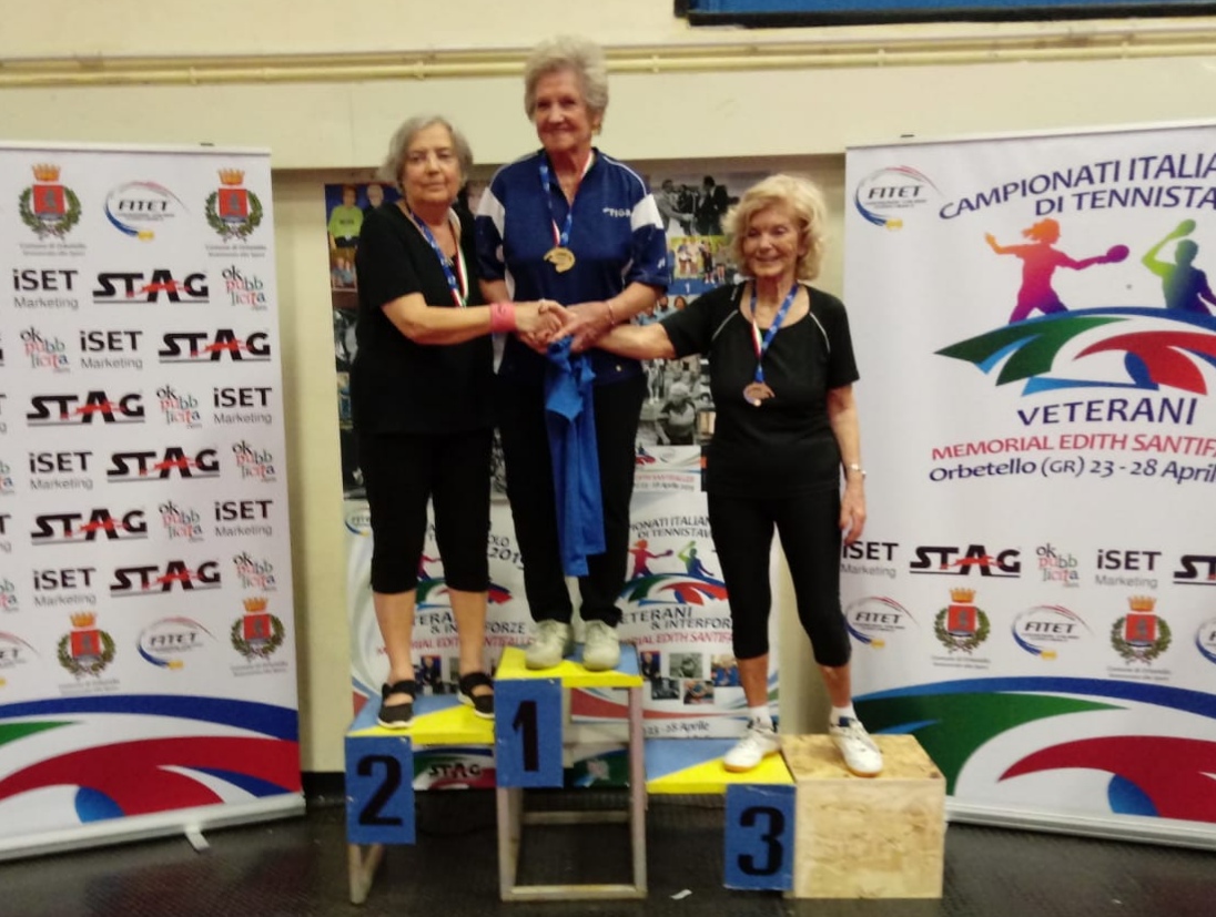Podio singolare femminile Over 80 Orbetello 2019