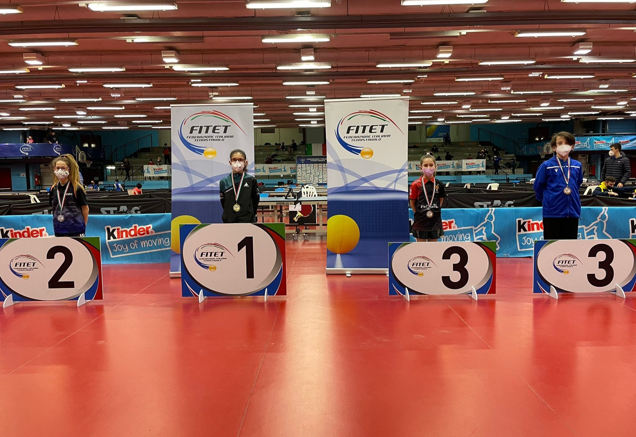 Podio singolare femminile Under 11 torneo nazionale giovanile di Terni 25 28 febbraio 2022