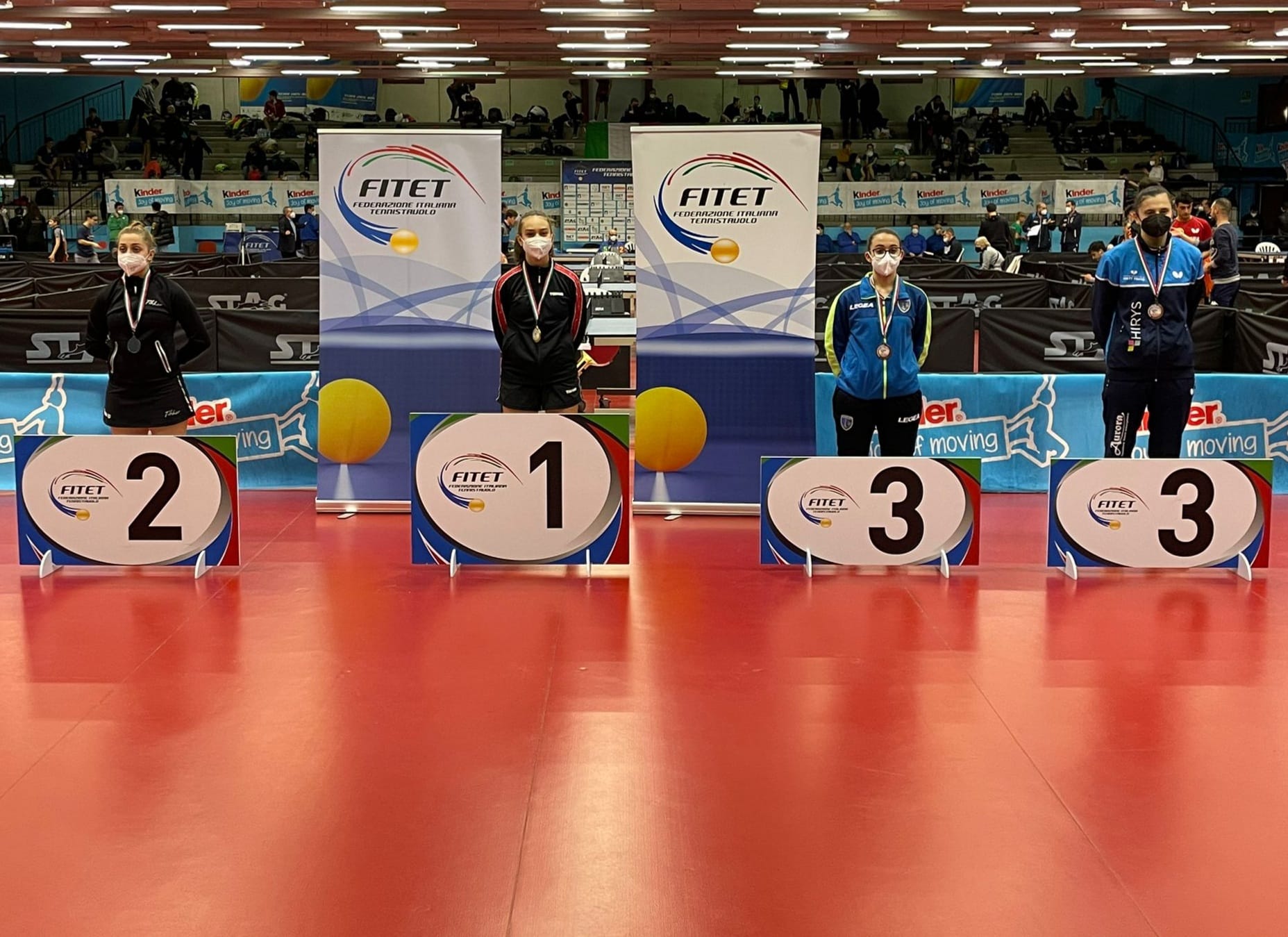 Podio singolare femminile Under 19 torneo nazionale giovanile di Terni 25 28 febbraio 2022