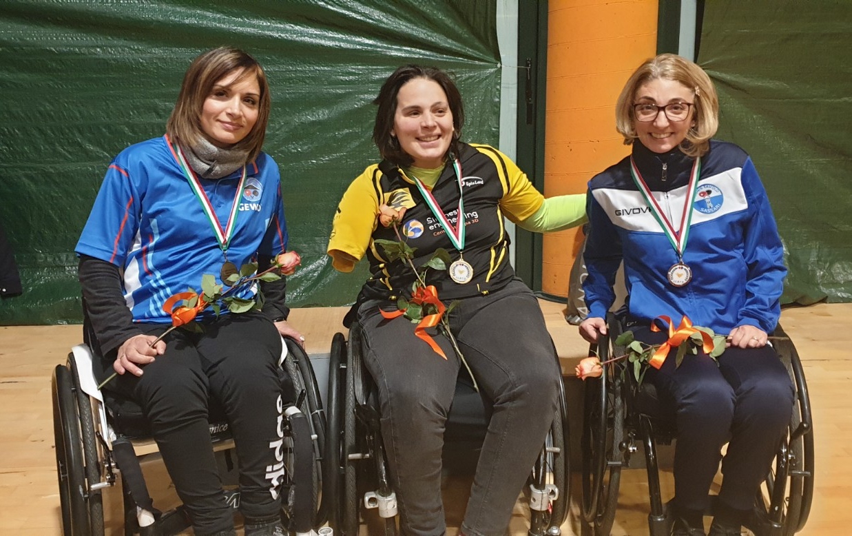 Podio singolare femminile di classe 1 2 torneo di Rovato dicembre 2019