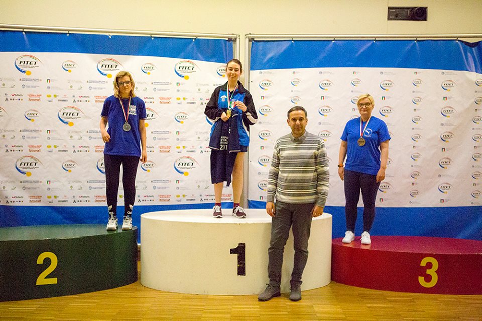 Podio singolare femminile di classe 8